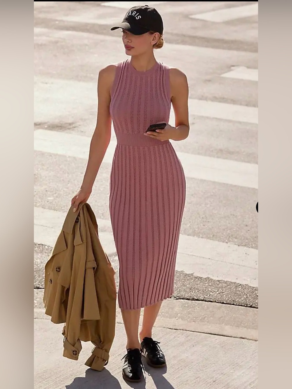 NWT Varley x Anthropologie Florian Knit Dress Size L